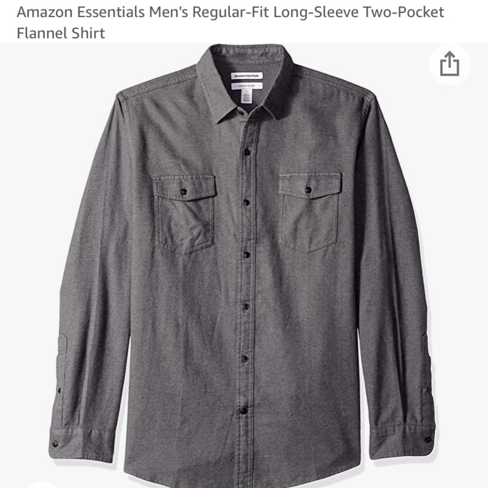 Men’s Regular Fit Long Sleeve Two Pocket Flannel Shirt